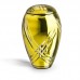 High Quality Bohemian Crystal Keepsake - Miniature Urn – (Yellow with Frosted Glass Decoration)